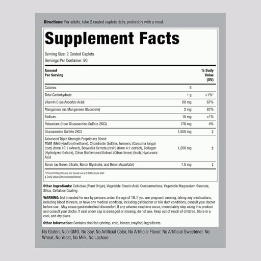 Advanced Glucosamine Chondroitin Turmeric & MSM