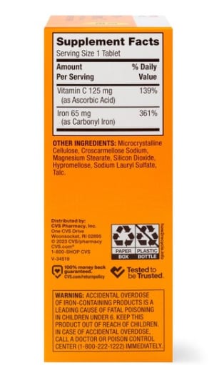 Iron 65 mg + Vitamin C