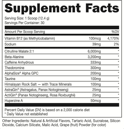 Woke High Stimulant Pre-Workout (Grape)