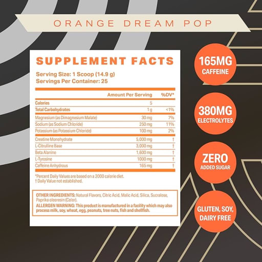 HWPO Athlete Pre Workout Powder (Orange Dream Pop)