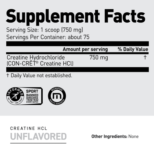 Creatine HCl Powder (Unflavored)