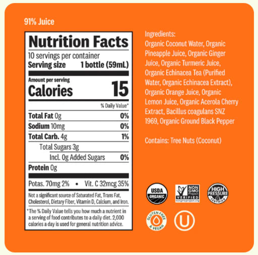 Immunity Turmeric Pineapple Shot