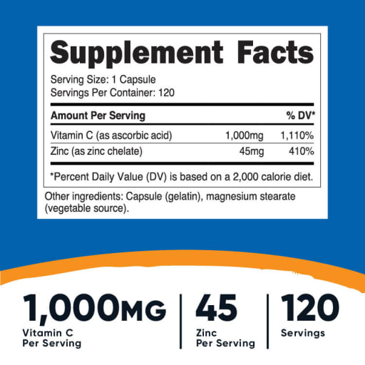 Vitamin C 1000 mg with Zinc 45 mg