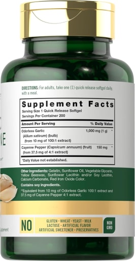 Odorless Garlic & Cayenne 1150 mg