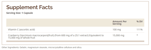 Cranberry 15,000 mg plus Vitamin C