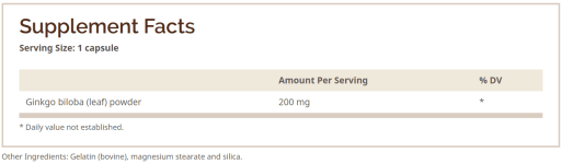 Ginkgo Biloba 200 mg
