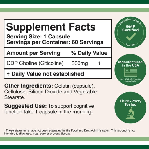 CDP Choline (Citicoline) 300 mg