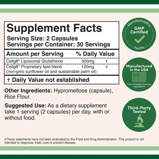 Liposomal Glutathione 500 mg