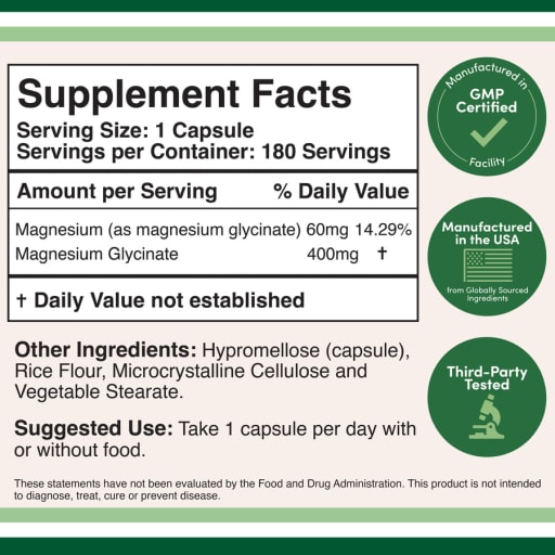 Magnesium Glycinate 400mg