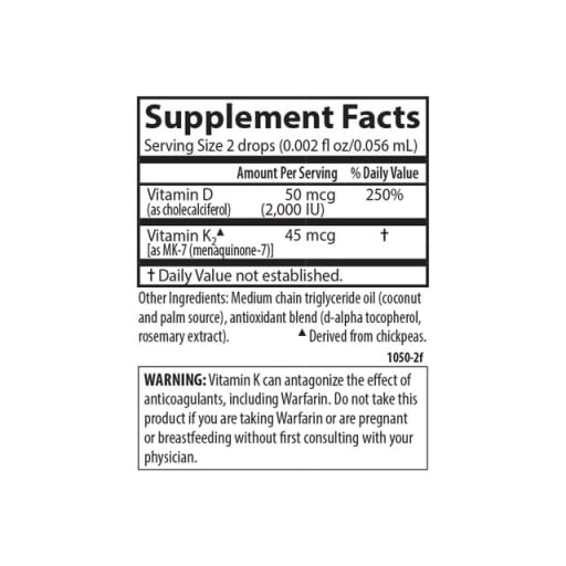 Super Daily D3+K2 50 mcg (2,000 IU) & 45 mcg