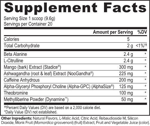 Alpha Brain Pre-Workout (Tiger's Blood)