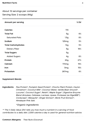 Vanilla Cinnamon Plant-Based Protein