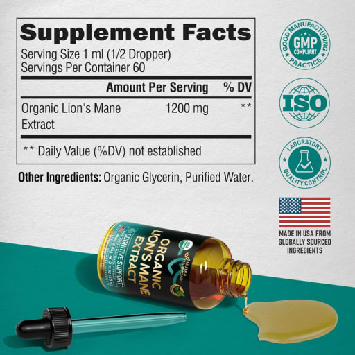 Organic Lion's Mane Extract Drops