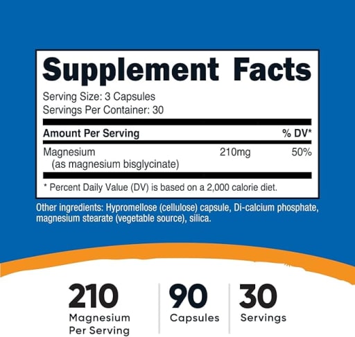 Magnesium Glycinate 210 mg