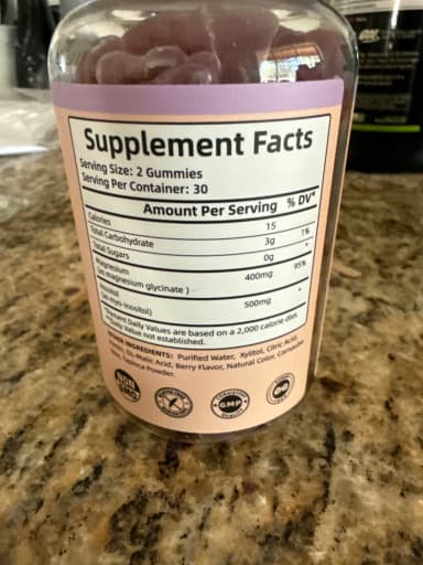 Magnesium Glycinate with Inositol Gummies