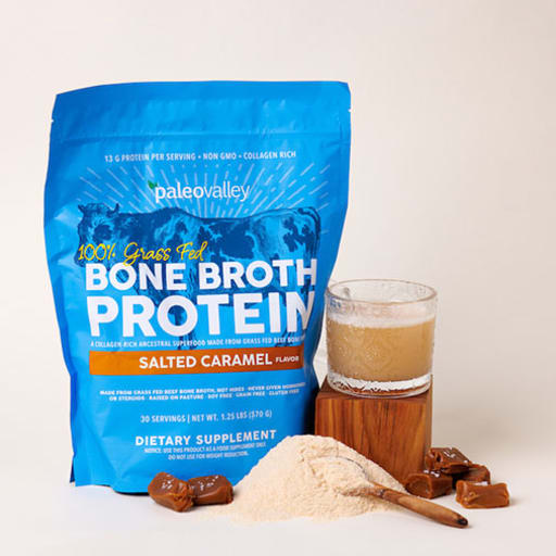 100% Grass Fed Bone Broth Protein (Salted Caramel)