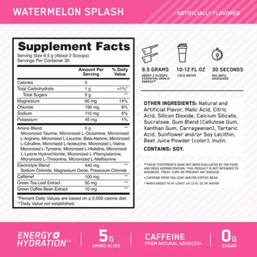 Essential AMIN.O. ENERGY + Electrolytes (Watermelon Splash)