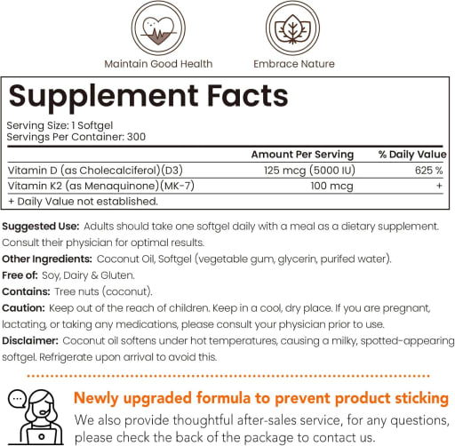 Vitamin D3 5000 IU + K2
