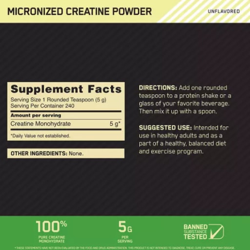 Micronized Creatine Powder (Unflavored)