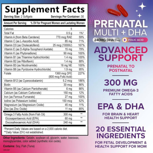 Women's Prenatal Multivitamin with Folic Acid & DHA