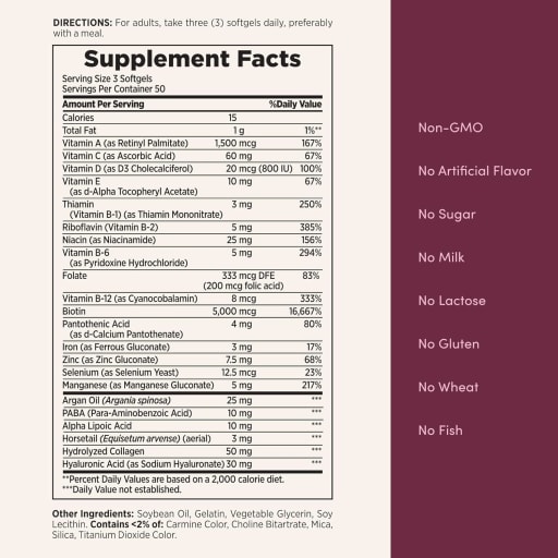 Extra Strength Hair, Skin & Nails