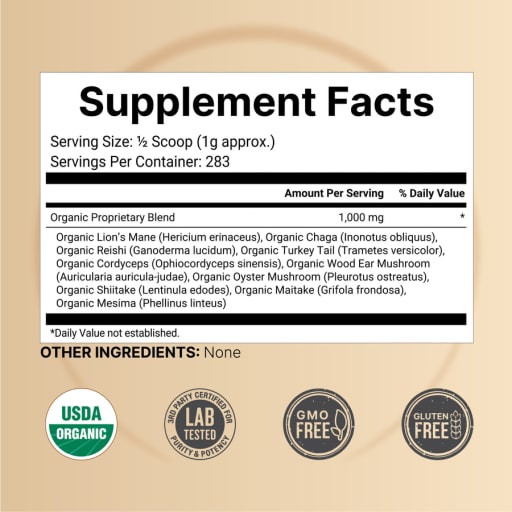Organic Myco Guardians 10 in 1 Mushroom Powder