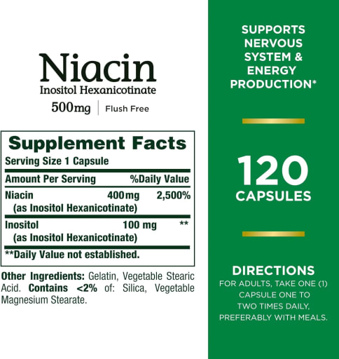 Niacin Inositol Hexanicotinate 500 mg