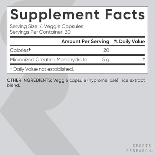 Creatine Monohydrate Micronized Capsules