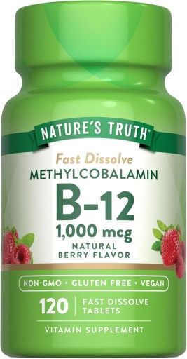 Fast Dissolve B-12 1000 mg (Natural Berry)