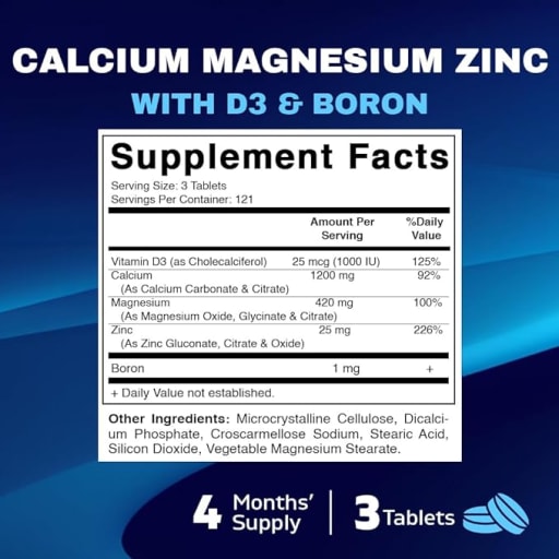 Calcium Magnesium Zinc with D3 & Boron