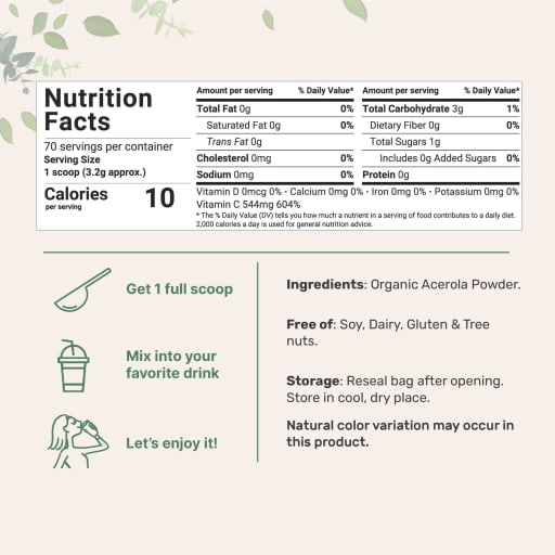 Organic Acerola Powder