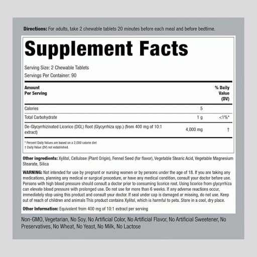 DGL Licorice Root 4000 mg