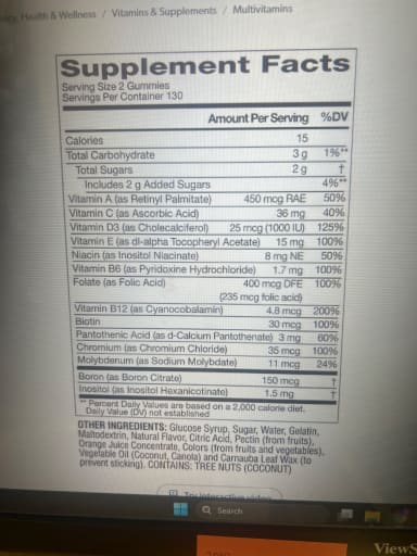 Adult Multivitamin Gummies