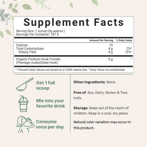 Organic Psyllium Husk Powder