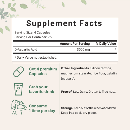 D-Aspartic Acid 3000 mg