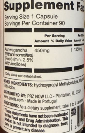 Ashwagandha Extract 450 mg