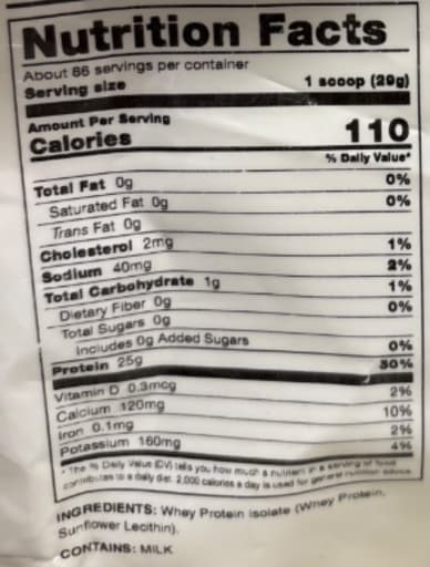 Impact Whey Isolate (Unflavored)