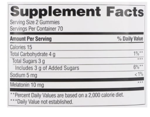 Melatonin Gummies 10 mg (Strawberry)