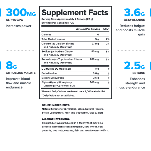 Pulse Stim-Free Pre-Workout Powder (Fruit Punch)