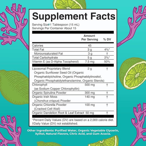 Sea Moss with Spirulina and Chlorella Liposomal