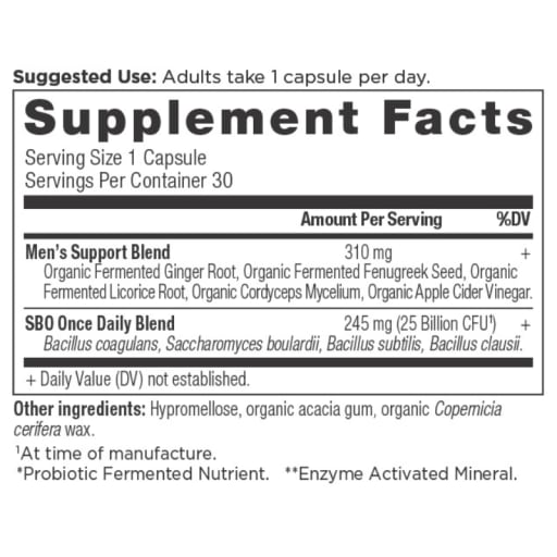 SBO Probiotics Men's Once Daily