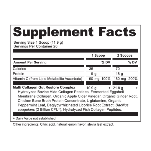 Multi Collagen Protein Gut Restore (Lemon Ginger)