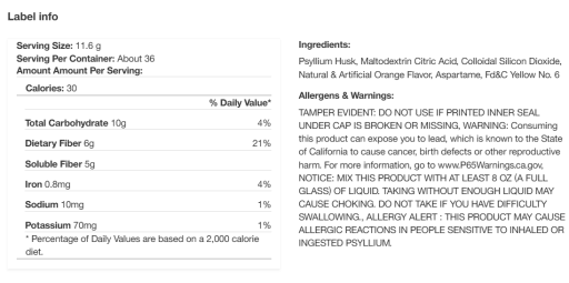 Psyllium Fiber Powder