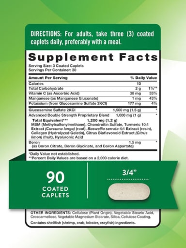 Double Strength Glucosamine Chondroitin MSM & Turmeric Complex