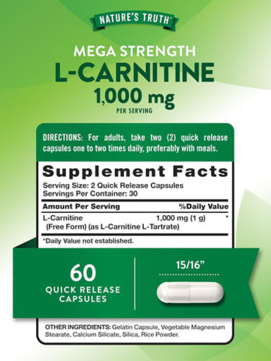 Mega Strength L-Carnitine 1000 mg