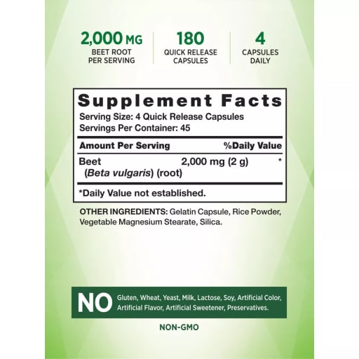 Beet Root Capsules 2000 mg
