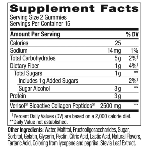 Collagen Gummy Rings (Peach Bellini)