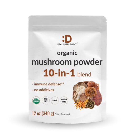 Organic Mushroom Powder 10 in 1 Blend