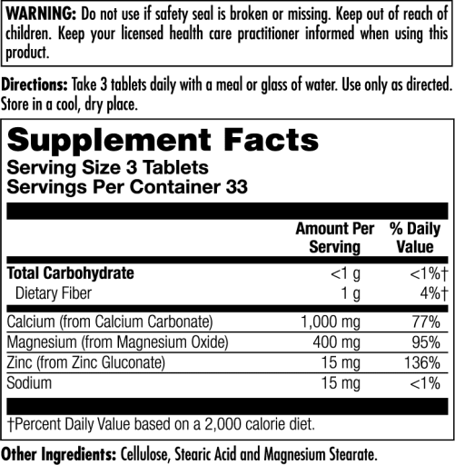 Cal Mag Zinc High Potency