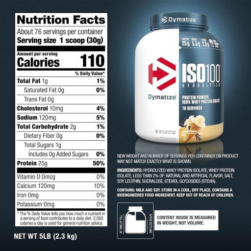 ISO100 Whey Protein Isolate (Gourmet Vanilla)